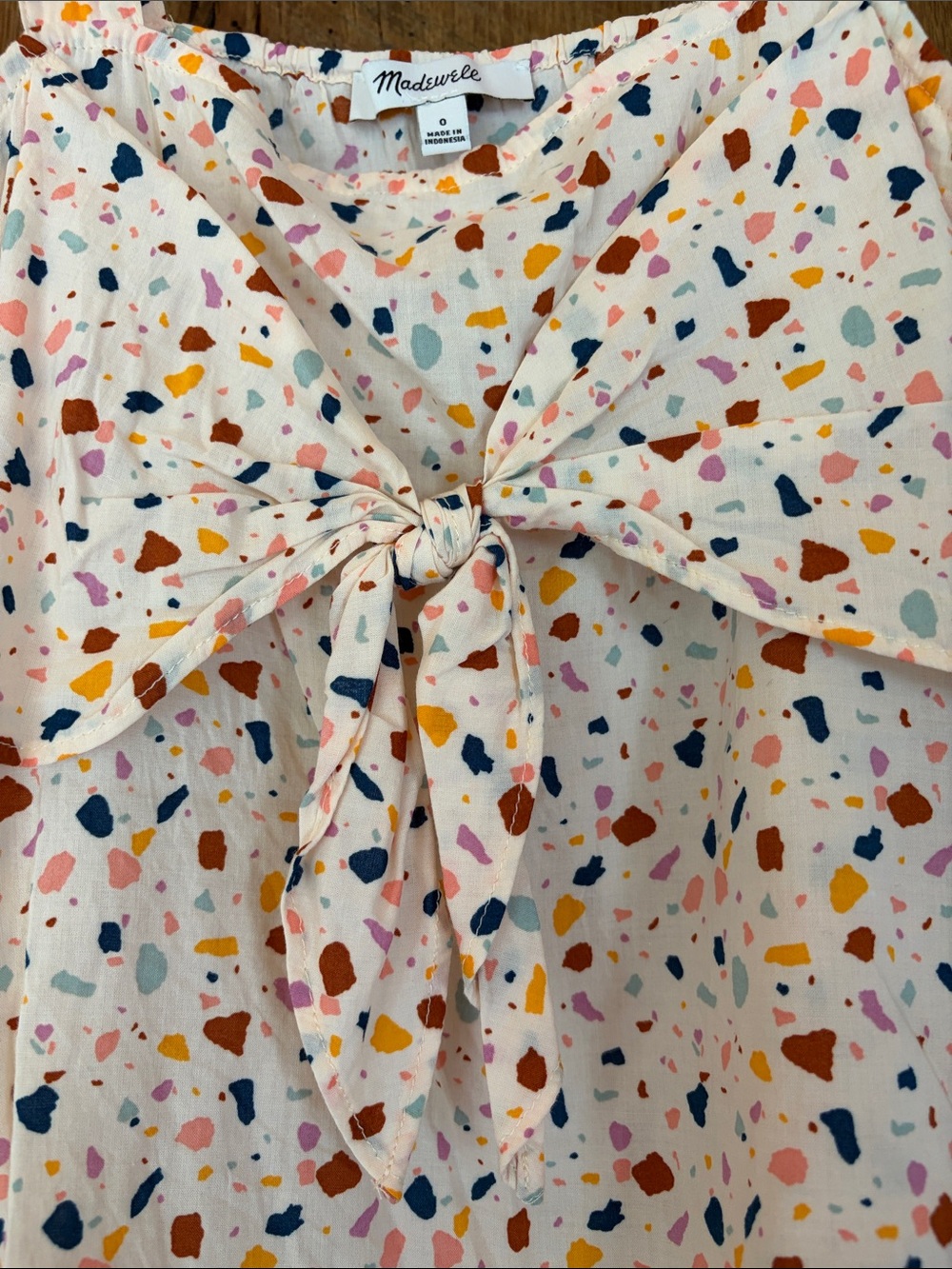 Madewell Size 0 Tie Front Cami Top - Picture 4 of 8